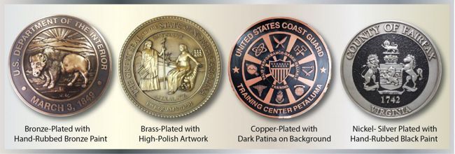 Metal (Bronze, Brass, Aluminum, Copper, Gold, Silver) Plated Signs & Plaques